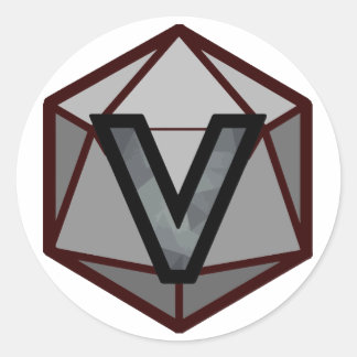 Pegatina Redonda Logo del "EQUIPO GRIS" de la transmisión INVICTUS