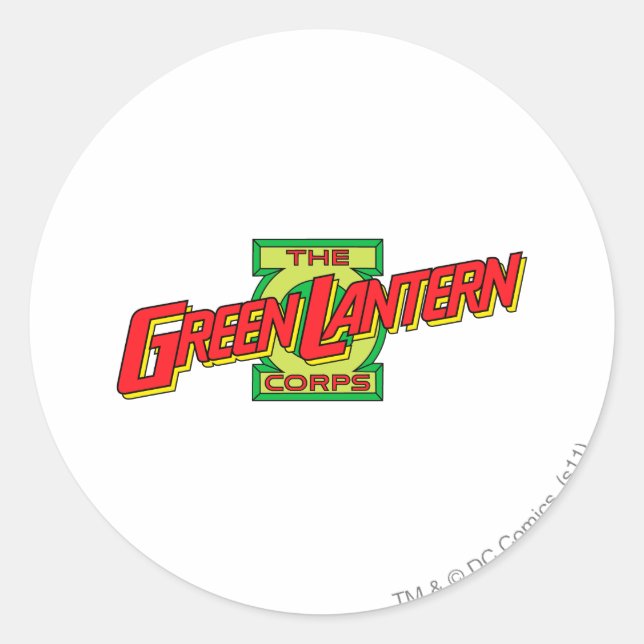 Pegatina Redonda Logo del Green Lantern Corps (Anverso)