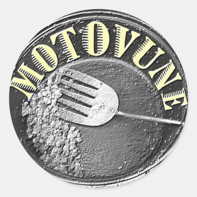 Pegatina Redonda Logo del hash de MOTOVUNE (Anverso)