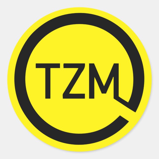 Pegatina Redonda Logo del Movimiento Zeitgeist (Anverso)