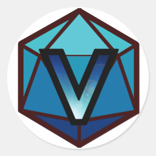 Pegatina Redonda Logo del programa INVICTUS Stream "EQUIPO AZUL"