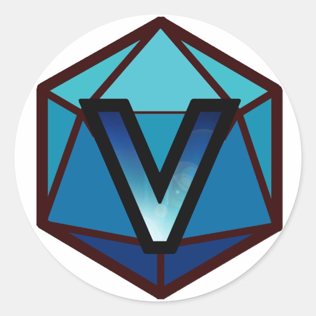 Pegatina Redonda Logo del programa INVICTUS Stream "EQUIPO AZUL" (Anverso)