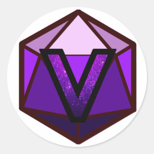 Pegatina Redonda Logo del programa INVICTUS Stream "PURPLE TEAM"