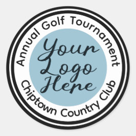 Pegatina Redonda Logo del torneo de golf o personalizado de eventos