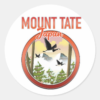 Pegatina Redonda Logo del viaje al Monte Tate Japón