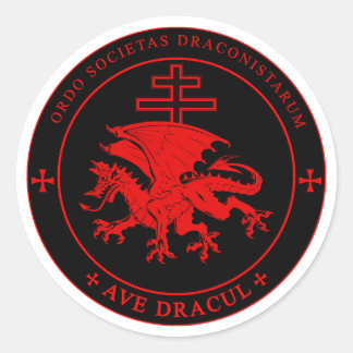 PEGATINA REDONDA LOGO DRACONISTARIO DE ORDO SOCIETAS