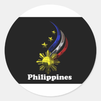 Pegatina Redonda Logo Filipino Original. ¡Mabuhay Pilipinas!