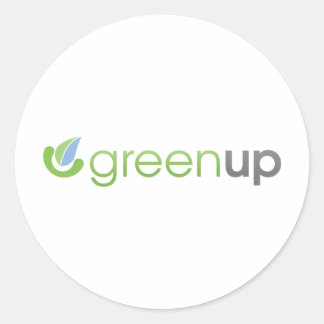 Pegatina Redonda Logo horizontal de GreenUp