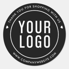 Pegatina Redonda Logo Negro Gracias Por Comprar Con Pegatinas Estad