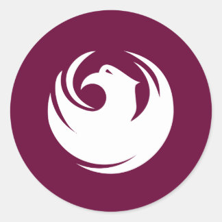 Pegatina Redonda Logo oficial de la ciudad de Phoenix
