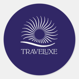 Pegatina Redonda Logo Traveluxe