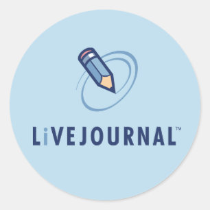 Pegatina Redonda Logo vertical de LiveJournal