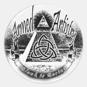 Pegatina Redonda Logotipo AA