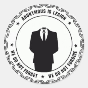 Pegatina Redonda logotipo anónimo
