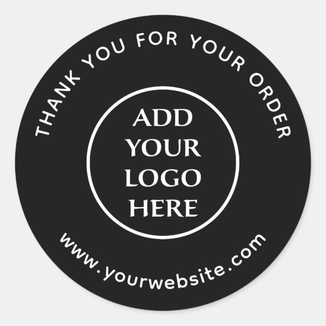 Pegatina Redonda Logotipo aquí Empresa profesional (Anverso)