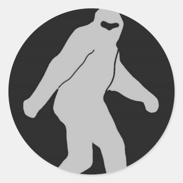 Pegatina Redonda Logotipo Bigfoot Dark (Anverso)