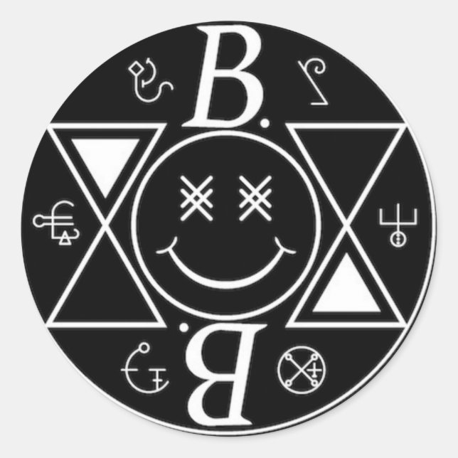 Pegatina Redonda Logotipo Bromance (Anverso)