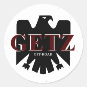 Pegatina Redonda Logotipo campo a través de Getz