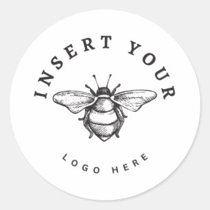 Pegatina Redonda Logotipo comercial