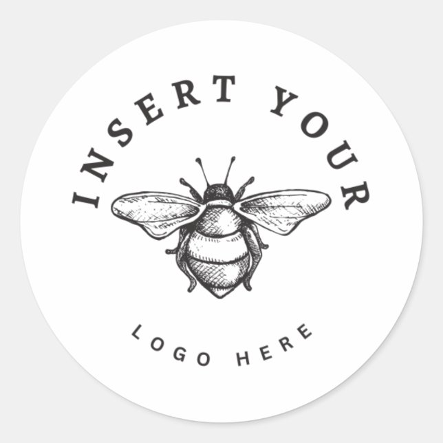 Pegatina Redonda Logotipo comercial (Anverso)