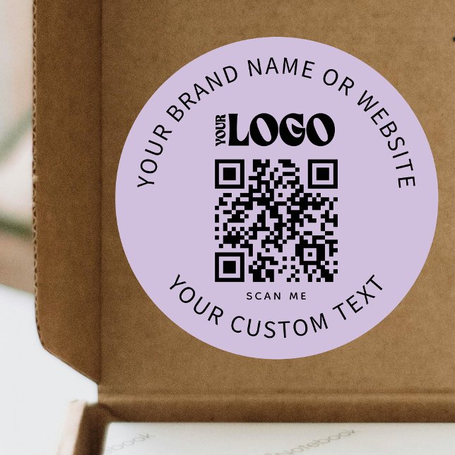 Pegatina Redonda Logotipo comercial Compañía promocional Código QR  (Subido por el creador)