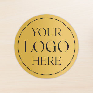 Pegatina Redonda Logotipo Comercial de Empresa Personalizado Falso 