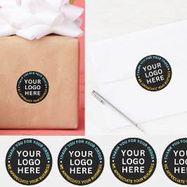 Pegatina Redonda Logotipo comercial de la empresa | Gracias de marc