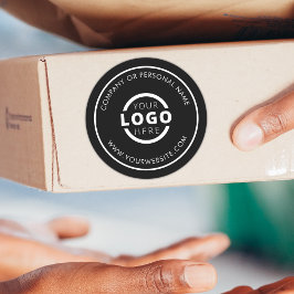 Pegatina Redonda Logotipo Comercial de Negocio Promocional de Color