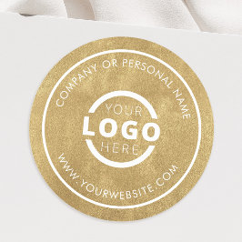 Pegatina Redonda Logotipo Comercial de Negocio Promocional de Color