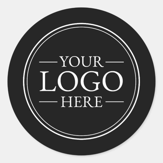 Pegatina Redonda Logotipo comercial de personalizado (Anverso)