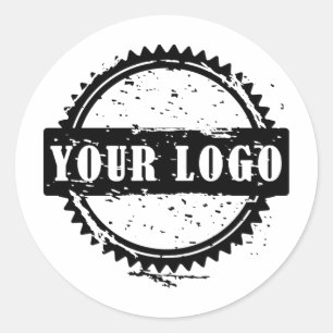 Pegatina Redonda Logotipo comercial de personalizado