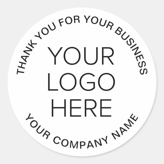 Pegatina Redonda Logotipo comercial Gracias (Anverso)