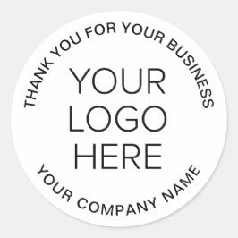 Pegatina Redonda Logotipo comercial Gracias