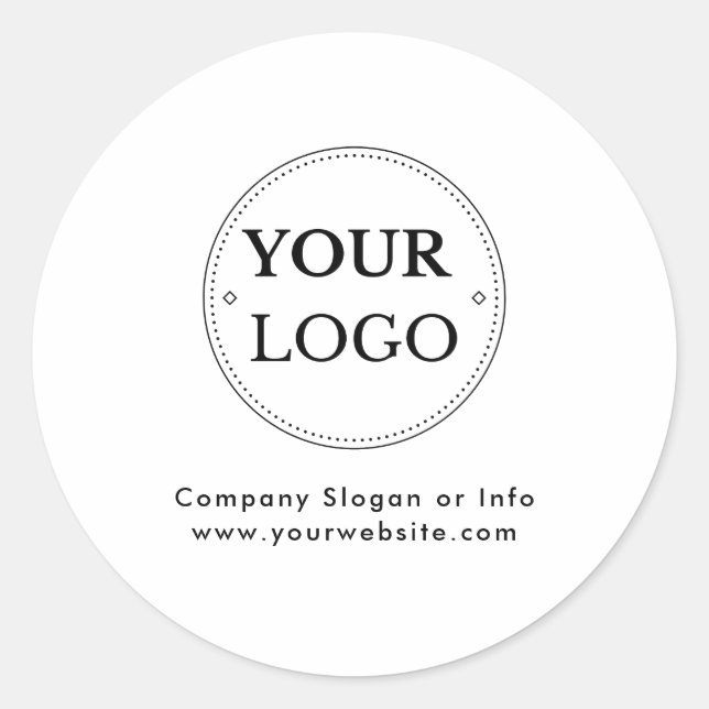 Pegatina Redonda Logotipo comercial Profesional moderno (Anverso)