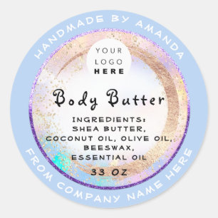 Pegatina Redonda Logotipo Cuerpo de fabricación a mano Balcon Mante