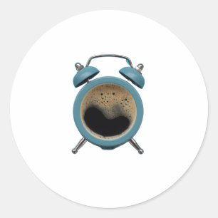 Pegatina Redonda Logotipo de alarma para café