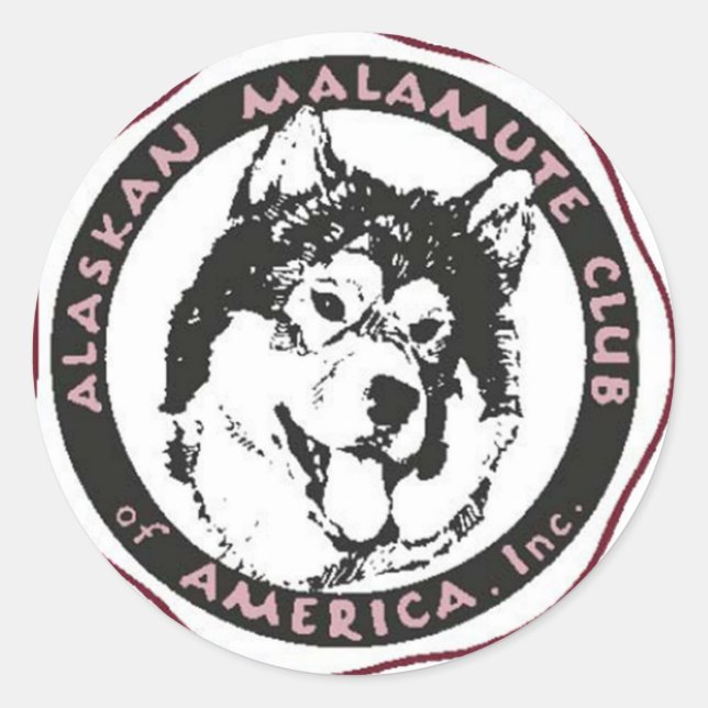 Pegatina Redonda Logotipo de AMCA (Anverso)