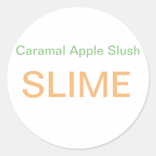 Pegatina Redonda Logotipo de Apple Slush SLIME (Anverso)