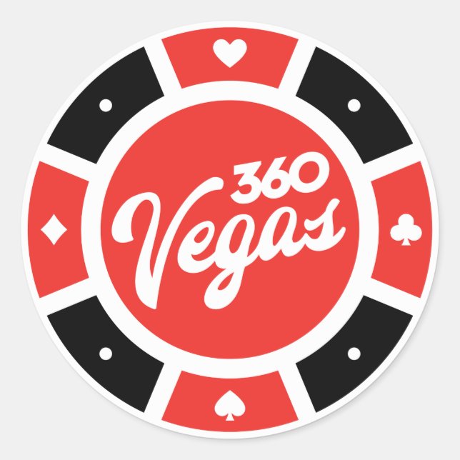 Pegatina Redonda Logotipo de Chip Throwback (Anverso)