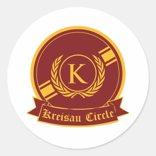 Pegatina Redonda logotipo de círculo kreisau (Anverso)