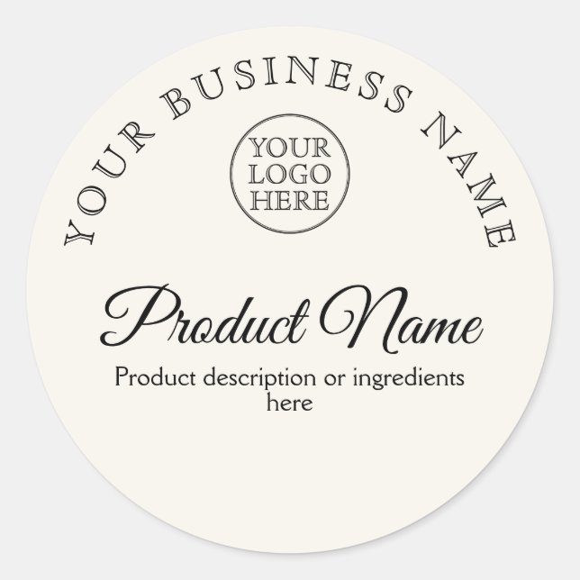 Pegatina Redonda Logotipo de cosecha (Anverso)