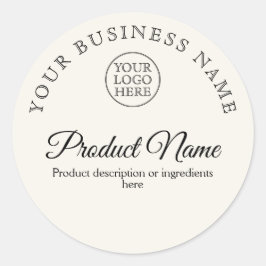 Pegatina Redonda Logotipo de cosecha