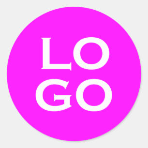 Pegatina Redonda Logotipo de empresa o Personalizado comercial en m