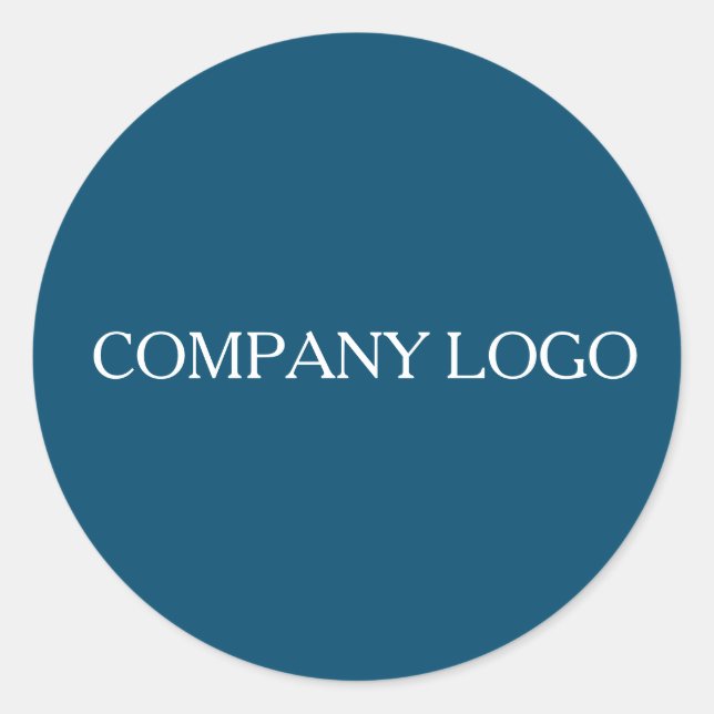 Pegatina Redonda Logotipo de empresa personalizado (Anverso)