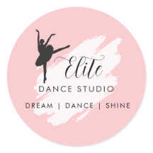 Logotipo de estudio de baile personalizado rosa ba