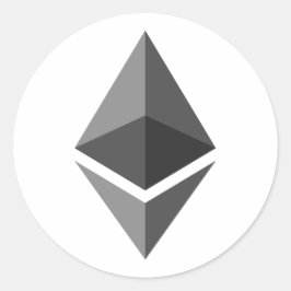Pegatina Redonda Logotipo de Ethereum ETH | Sticker