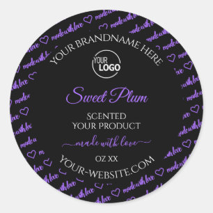 Pegatina Redonda Logotipo de etiquetas de productos de nube de pala