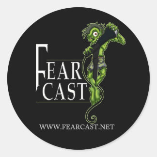 Pegatina Redonda Logotipo de FearCast Harvey
