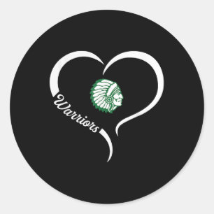 Pegatina Redonda Logotipo de Guerreros de la Rama Oeste Lema de med