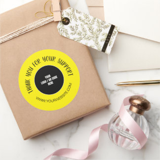 Pegatina Redonda Logotipo de la Compañía personalizado Gracias Por